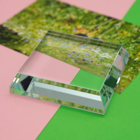 StayMax Clear Crystal Glass Square Display Base Display Stand for Collectibles (3.14inch*3.14inch*0.7inch)...