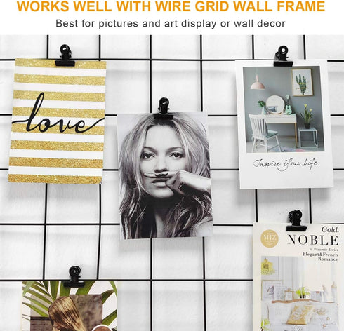 Coideal Black Small Bulldog Clips - 120 Pcs Mini Metal Hinge Bull Clips 22mm Tiny Binder Paper Clamps for Pictures, Photos...
