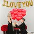 KatchOn, I Love You Balloons and Heart Balloon - 16 Inch, Pack 28 | Red Heart Balloons for Romantic Decorations Special Night | I Love You Decorat...
