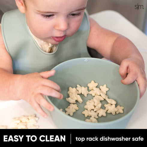 Simple Modern Silicone Bowl for Baby, Toddler | Feeding Supplies Baby Food Bowls Dinnerware Dishes for Kids | Microwave Safe | Bennett Collection ...