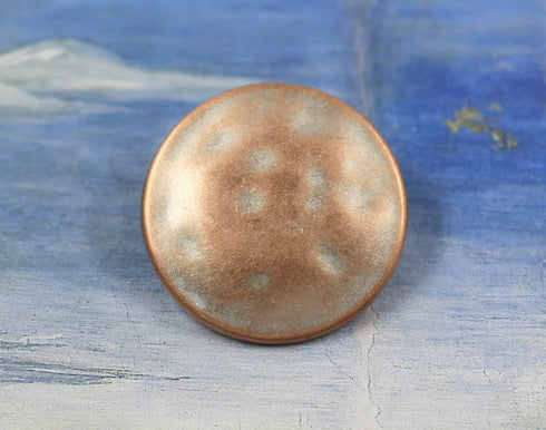 Bezelry 12 Pieces Nostalgic Metal Shank Buttons 25mm (1 inch) (Copper White Patina)...
