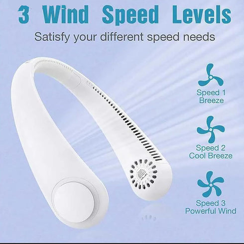 Neck Fans That Blow Cold Air Rechargeable, Portable 360° Cooling Neck Fan,4000mah Battery Operated Usb And 3 Speeds,Neck Air Conditioner,Personal ...