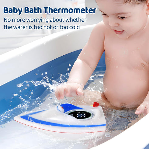 Baby Bath Thermometer,Newborn Swimming Safety Toy Thermometer,Bathtub Water Thermometer,Tub Floating Toy,Baby Temperature Warning...