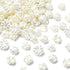 Stiesy 200 Pcs Assorted Flower Beads Bulk ABS Imitation Pearl Beads Rose Flower Loose Beads for Beading Necklace Bracelet Earring Phone Strap Jewe...