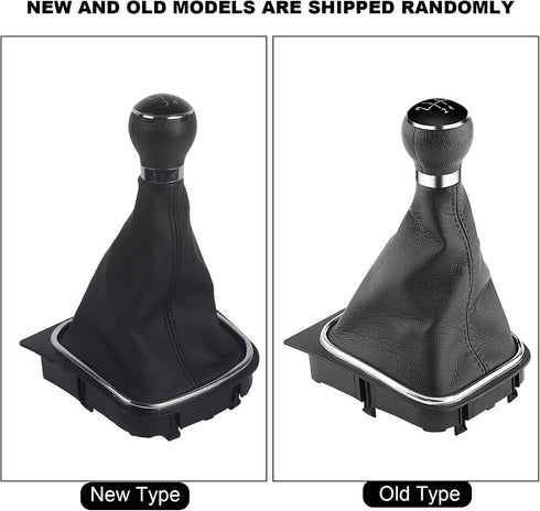 Shift Knob 5 Speed Gear Stick Shift Lever Knob Leather Gearstick Gaiter Kit Car Shift Boots Cover Shift Knob Boot Kit for 6 Mk5 Mk6 2005?2014...