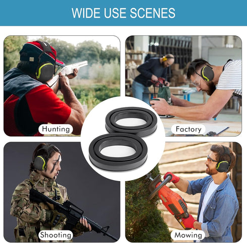 Gel Ear Pads for 3M WorkTunes Connect Hearing Protector, Gel Ear Seals for ZOHAN EM042/ 033, Cooling Gel Ear Pads Earmuff Cushions Compatible with...