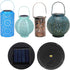 Replacement Solar Light Parts, 2 Pack Solar Lights Replacement Top 3.15in, 8 lumens LED Solar Panel Lantern Lid Lights, Outdoor Lantern Solar Repl...