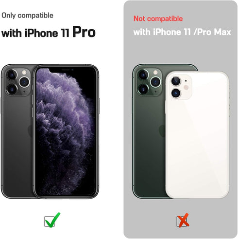 LOHASIC for Luxury Leather iPhone 11 Pro Case – Slim Designer PU Cover with Electroplated Frame, Soft TPU Bumper, Anti-Slip Grip, Business Protect...