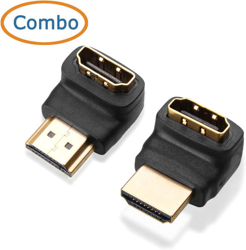 Cable Matters Combo Pack 270 Degree and 90 Degree HDMI Adapter (Right Angle HDMI) with 4K and HDR Support...