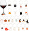23pcs Halloween Wine Charms Bar Wine Glass Markers Set Ghost Pumpkin Bat Wizard Hat Broomstick Castle Moon Mummy Skeleton Halloween Enamel Charms...