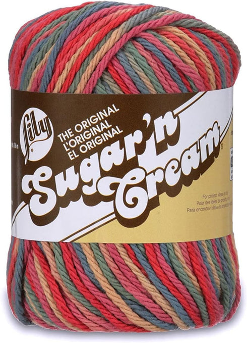 Lily Sugar'N Cream Painted Desert Yarn - 6 Pack of 57g/2oz - Cotton - 4 Medium (Worsted) - 95 Yards - Knitting/Crochet...