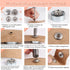 PECMER 200 Pieces Leather Snaps and Fasteners Kit 12.5 mm Silver Snap Buttons for Bracelets Sewing Clothes Leather Craft Jeans Wears Bags Jackets-...