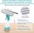 4 in 1 Window Cleaning Kit, Window Vacuum Squeegee Cordless, Window Cleaner Tool with Spray/Brush Cleaner/Wipe Multihead Cleaning Brush for Shower...