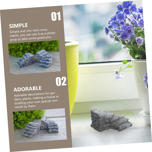 10pcs Micro Landscape Stairs Fairy Garden Figurines Resin Micro Figurines Mini Landscape Ornament Micro Landscape Decor Micro Landscape Ornaments ...