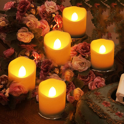 Novelty Place Battery Operated Flickering Flameless LED Votive Candles (Pack of 24)...