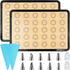 PHILORN Silicone Baking Mat Set, 16.5" x 11.42" Macaron Baking Mat, Non-Stick Baking Mat with Baking Tools, 2 Pack Food Safe Baking Silicone Mat, ...
