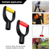 MroMax Shovel D Grip Handle, 1-1/4" Inner Diameter 32mm PVC Spade Snow Shovel Replacement Handle Garden Accessories for Digging Raking Tool Yellow...
