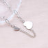 Punk Heart Choker Necklace Silver Paperclip Chain Necklace Minimalist Love Heart Necklace Chain Short Chunky Thick Chain Necklace Unbalanced Neckl...