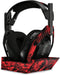 MightySkins Carbon Fiber Skin Compatible with Astro A50 Wireless Headphones + Base Station (Gen 4) - Red Hexa Camo | Protective, Durable Textured ...