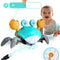 TFS Top·Fans Crawling Crab Toy 2.0-2024 Baby Boy Tummy Time Walking Activity Crawly Crabby Sound&Speed Control Mute Rechargeable Infant Birthday G...