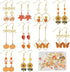SUNNYCLUE 1 Box DIY 10 Pairs Thanksgiving Charms Earring Making Starter Kit Enamel Maple Leaf Charm Pumpkin Sunflower Charms Fall Autumn Charms Im...