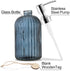 16 OZ Soap Dispenser?Tempered Glass Clear Vertical Stripe with 304 Rust Proof Stainless Steel Pump Refillable Liquid Hand Soap Dispenser?for Bathr...
