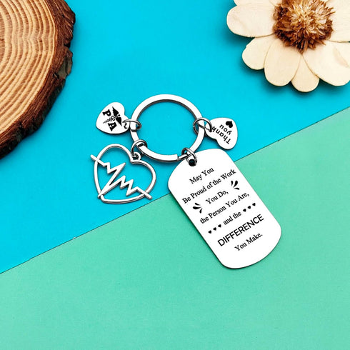 Physician Assistant Gifts Appreciation Jewelry PA Keychain Thank You Gifts for Physician Assistant Doctor Assistant Future Physician Assistant Gif...