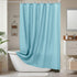 AooHome Extra Long Shower Curtain 72x78 Inch, Fabric Shower Curtain Liner for Hotel with Hooks, Weigthed Hem, Water Repellent, Blue...