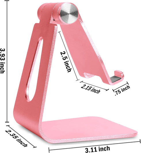 Cell Phone Tablet Stand Adjustable Multi-Angle Aluminum Non-Slip Dock Holder Cradle Charger Station Mount Foldable Portable Desktop Organizer Tabl...