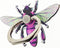 Bee Shape Style Alloy Color Paint Panel 360°Rotation Cell Phone Ring Holder Stand,Compatible for iPhone Samsung LG and Other Smartphones (Purple)...
