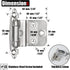 JQK 3/8 Inch Inset Cabinet Door Hinges Satin Nickel, 4 Pack 2 Pairs Flush Face Mount Cupboard Self-Closing Kitchen Cabinet Hardware Hinges with Do...