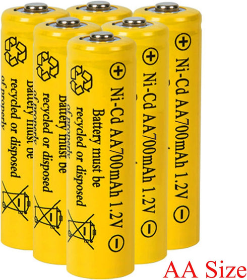 12 Packs AA Garden Ni-cd Batteries 1.2V AA 700mAh Ni-Cd Rechargable Battery for Solar Lights,lawn Landscape lighting?AA Size?...