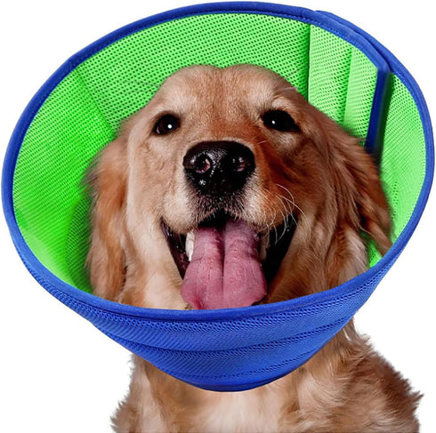 Dog Cone,Soft Dog Cone After Surgery,Adjustable Breathable Dog Cone Collar,Soft Dog Cones for Large Medium Small Dog,Protect Pets from Licking Wou...