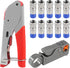 RG6 RG59 Coax Cable Compression Crimper Tool Kit,with 10 pcs Coaxial Compression Fitting Connector,Compression Tool, Coax Cables Stripper for Cabl...