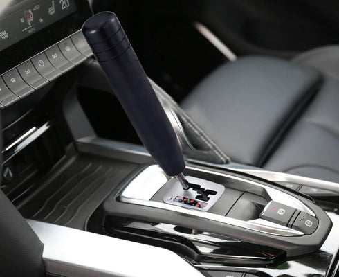 Arenbel 7" Polished Aluminum Car Gear Stick Lever Shift Long Handle Weighted Shifter Knob Fit Most Manual Automatic Vehicles, Black...