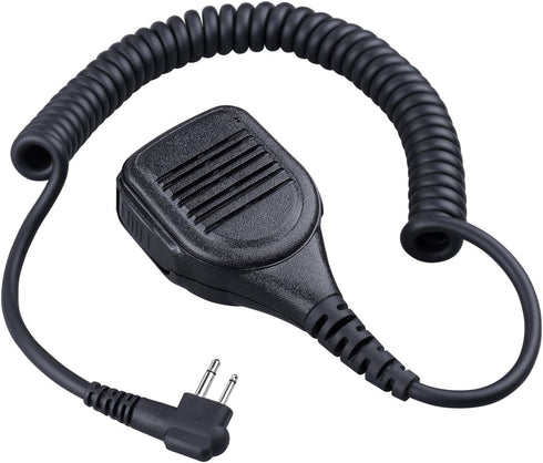 Shoulder Mic, Waterproof IP55 Handheld Speaker Mic with External 3.5mm Earpiece Jack, Compatible with 2.5mm/3.5mm 2-Pin Motorola Two-Way Radios...