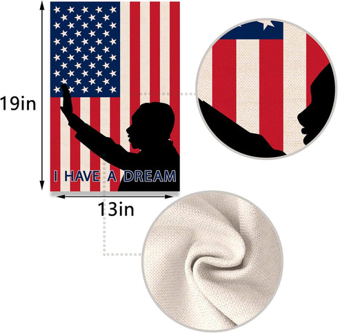 Martin Luther King Jr Garden Flag I Have A Dream Mlk Day Decoration African American Double Sized Yard Outdoor Decor...