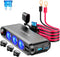 12V Car Cigarette Lighter Socket, 200W 3 Socket Cigarette Lighter Plug Splitter USB Charger Adapter 12 Volt Socket Power Outlet Auxiliary Cigarett...