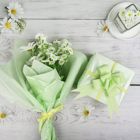 Bolsome 100 Sheets 20 * 14 Inches Metallic Green Tissue Paper for Gift Wrapping, Pearlescent Tissue Paper for Gift Bags for Green Boho Birthday We...