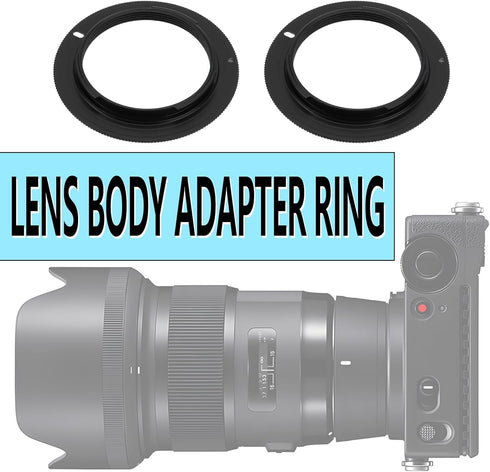 2Pcs Aluminum Alloy Lens Mount Adapter Lens Adapter Ring for M42 Mount Lens Camera Mount Adapter Converter Compatible with Sony NEX Mount Camera L...