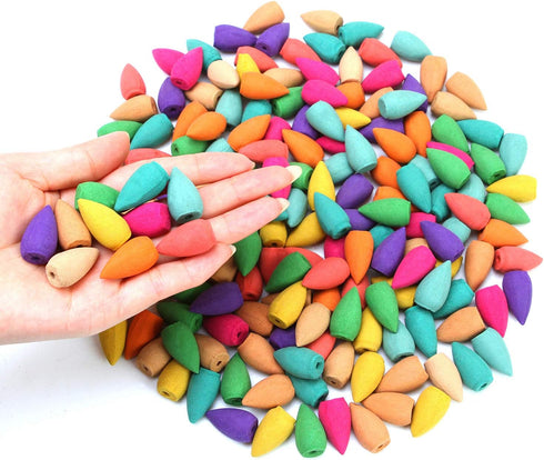 Aneco 180 Pieces Backflow Incense Cones 10 Mixed Natural Scents Rose Jasmine Lily Mint Lavender and More Kinds of Mixed Natural Backflow Incense C...