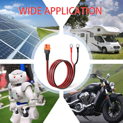 XT60i to O Ring Terminal Cable,12AWG XT60i Female to O Ring Connector with Tinned Pure Wire,for RC Battery Solar Portable Power Power Station and ...