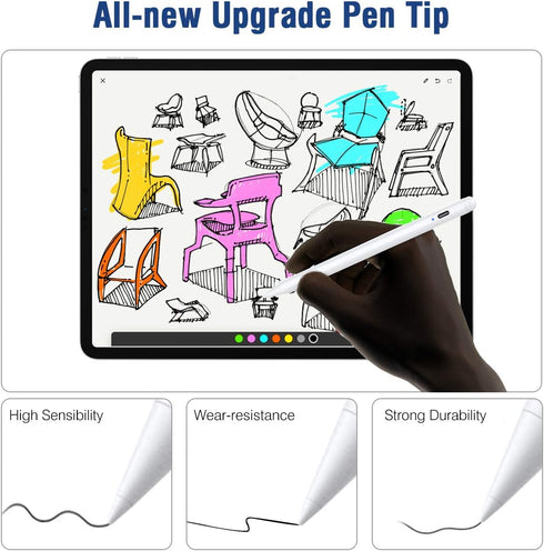 TiMOVO Pen Tips for Palm Rejection Stylus Pen, (2 Pack) Durable Replacement Tips for Precise Drawing & Writing, High Precision, Easy to Replace - ...