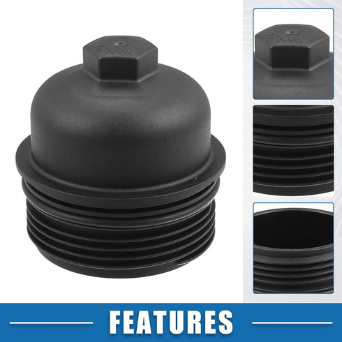 Engine Oil Filter Housing Cover Cap 26350-3CAB1 for Kia Sedona 2015-2018 Plastic Black...