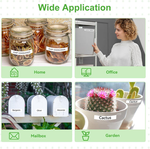 Labelife Replacement for Brother P Touch Label Tape 9mm TZe-221 TZe221 TZe TZ Tape 9mm 0.35 Laminated White Compatible with Brother PT-D210 PT-D22...