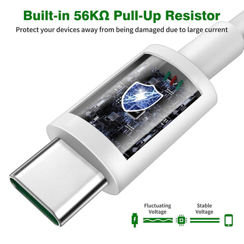 Jelanry USB C Cable USB Type C Cable, 6A 65W SuperVOOC/Warp Fast Charging 80W for OnePlus 11, Rapid Data Fast Charger Cable for Oppo Find X2 X3 Pr...