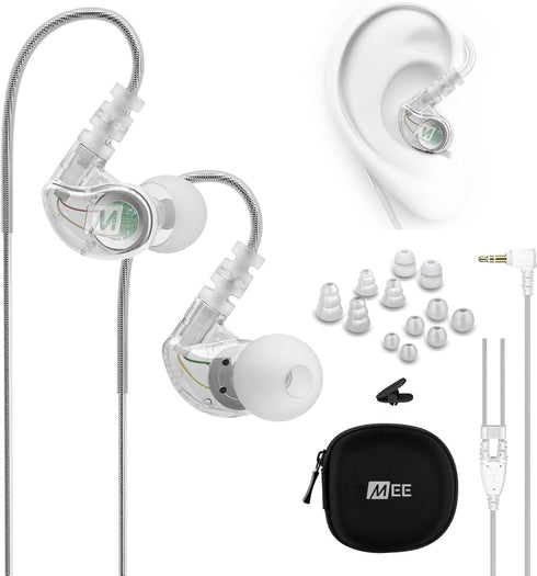 MEE audio M6 Sport Wired Earbuds, Noise Isolating In Ear Headphones, Sweatproof Earphones for Running/Gym/Workouts with Dynamic Enhanced Bass Soun...