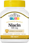 21st Century Niacin 500 mg Prolonged Release Tablets, 100 Count (27474)...