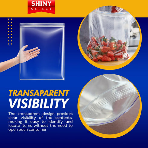8-Gallon Extra Large Zipper Storage Bags, 22”x24”, 20 Count– Resealable Plastic Zip Bag, 2 Mil Thick for Organizing Linen, Pillows, Blanket, Beddi...