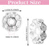 100pcs 12mm Rhinestone Beads for Jewelry Making for Pens Rondelle Spaced Beads Silver White Beadable Pens Beads Rondelle Beads...